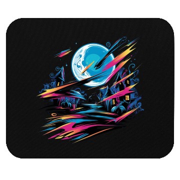 Discover Mouse Pads Halloween Graffiti Design - Neon Abstract