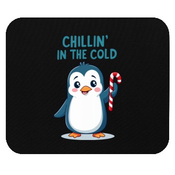 Discover Chillin' Penguin Winter Fun Mouse Pads