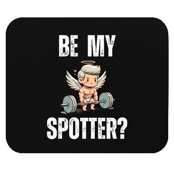 Discover Be my spotter? funny Valentine's day muscle cupid Mouse Pads