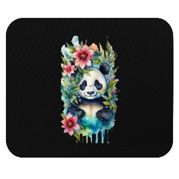 Discover plexiglass of panda swimming Mouse Pads