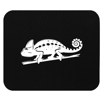 Discover Spotted Chameleon Runs Across A Branch Mouse Pads
