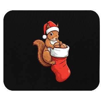 Discover Sneaky Squirrel Christmas Mouse Pads