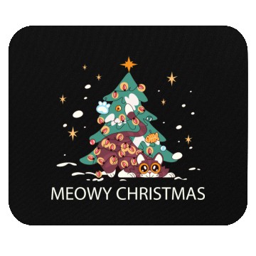 Discover Meowy Christmas Tree Surprise Mouse Pads