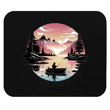 Discover Gone fishing Mouse Pads