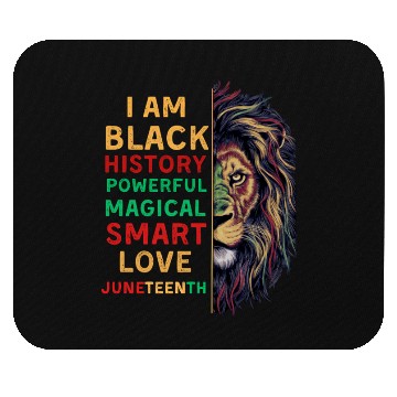 Discover I'm black History powerful African Lion Juneteenth Mouse Pads