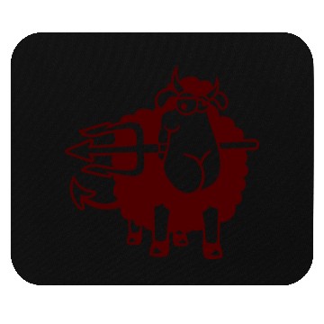 Discover Sheep Devil Satan Hell Evil Trident Horns Cool Fun Mouse Pads