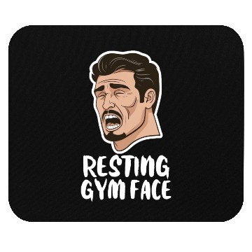 Discover Resting Gym Face Mouse Pads