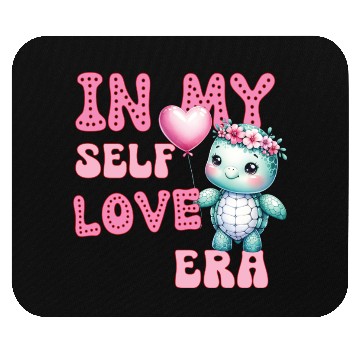 Discover Cute Valentine's day Turtle - In my self love Mouse Pads
