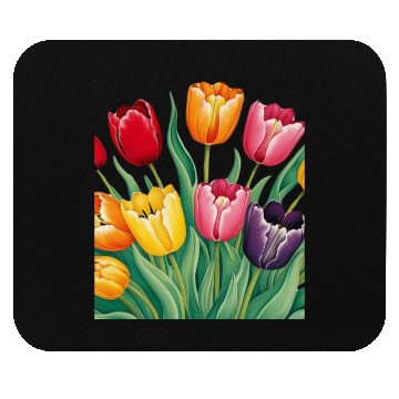 Discover Flowerful Tulips T shirrt Mouse Pads