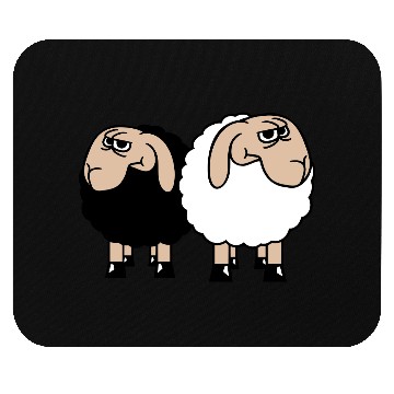 Discover 2 Sheep Looking Skeptical Offended Friends Team Mouse Pads