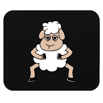 Discover Sheep Tired Bored Look Standing Cute Cool Cartoon Mouse Pads