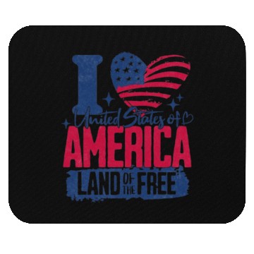 Discover Patriotic "I Love America" Mouse Pads