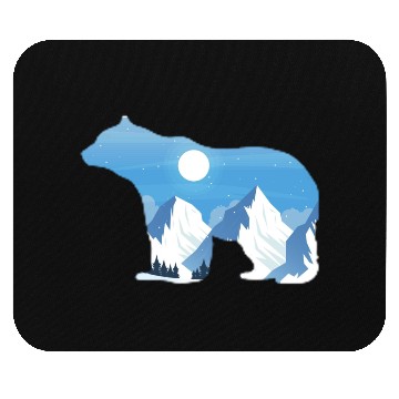 Discover BEAR MOON MOUNTAIN SNOW Mouse Pads