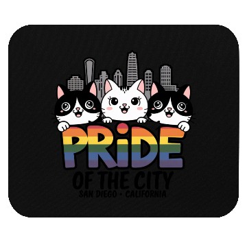 Discover Pride of San Diego City California USA Rainbow Fla Mouse Pads