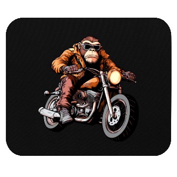 Discover Monkey Motorcyclist / Motorcycle Monkey Mouse Pads