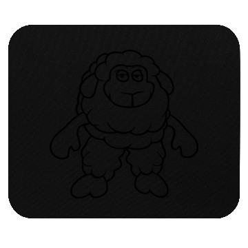 Discover Sheep Standing Cool Bored Tired Cartoon Comic Cute Mouse Pads