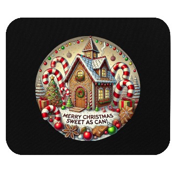 Discover Gingerbread House Christmas Delight Mouse Pads