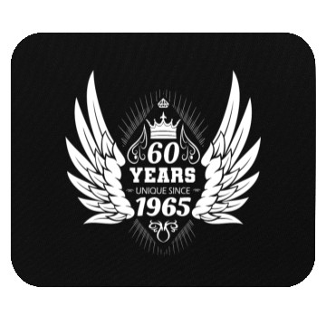 Discover 60 Years Unique Angel Wings Crown Mouse Pads