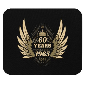 Discover 60 Years Unique Angel Wings Crown Mouse Pads