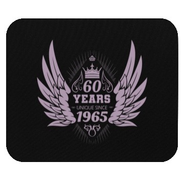 Discover 60 Years Unique Angel Wings Crown Mouse Pads