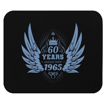 Discover 60 Years Unique Angel Wings Crown Mouse Pads