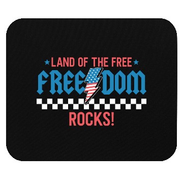 Discover Freedom Rocks Patriotic Graphic Mouse Pads
