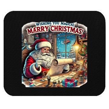 Discover Santa Reading Letters in Workshop Mouse Pads