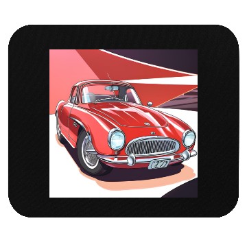 Discover Vintage Red Sports Car Mouse Pads
