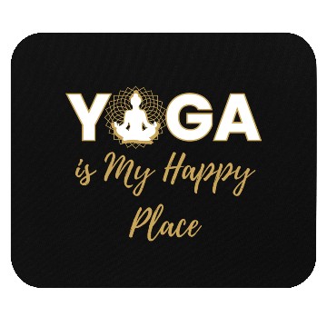 Discover Yoga is my happy place. Mouse Pads