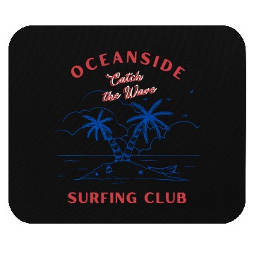 Discover Oceanside Surfing Club – California Surf Style Mouse Pads