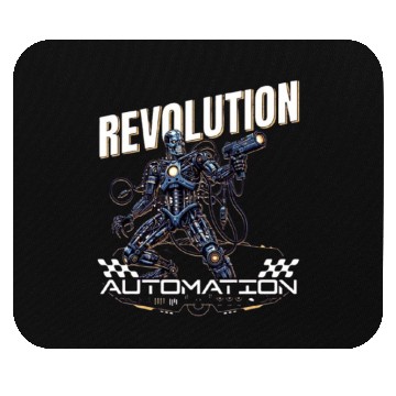 Discover Editable AI Robot Sci fi Cyborg Mouse Pads
