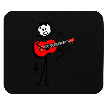 Discover Guitar girl red guitar singing Mouse Pads