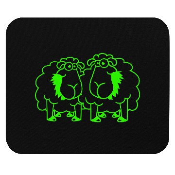 Discover Two Sheep Eating Grass 2 Friends Team Hungry Crew Mouse Pads