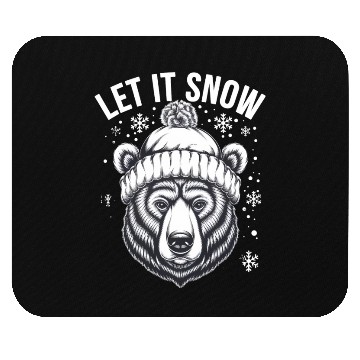 Discover Let It Snow Bear Mouse Pads, Winter Bear Graphic Mouse Pads,