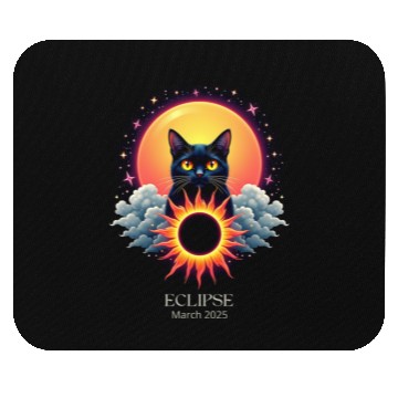 Discover Solar Eclipse March 2025 Cat Lover Astronomy 03.25 Mouse Pads