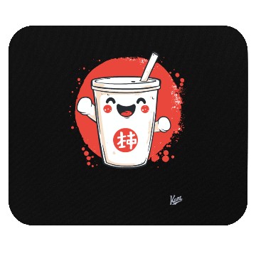 Discover Kawaii Cute Happy Milkshake Mouse Pads