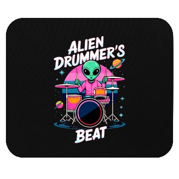 Discover Alien Drummer's Beat Mouse Pads - Funky Alien Graphic