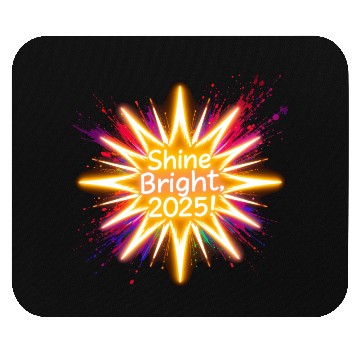 Discover A large starburst glowing in neon light with 2025 Mouse Pads