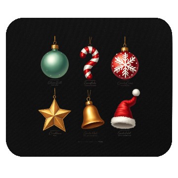 Discover Christmas Ornaments Collection Art Mouse Pads
