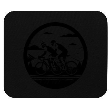 Discover Cycling Artwork Mouse Pads