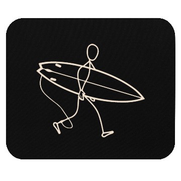 Discover Surfer walking with surfboard Mouse Pads