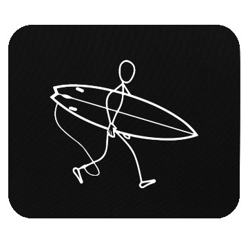 Discover Surfer walking with surfboard Mouse Pads