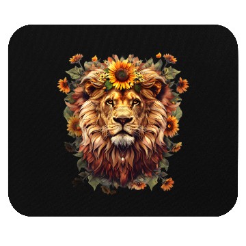 Discover Sunflower Lion Vintage Mouse Pads