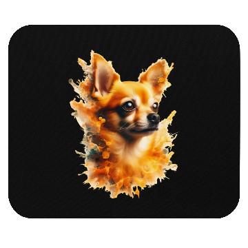 Discover Chihuahua splash portrait Mouse Pads