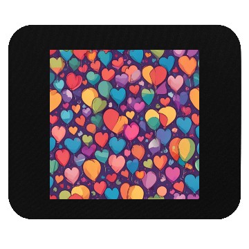 Discover Hearts and balloon design in multiple colors Mouse Pads