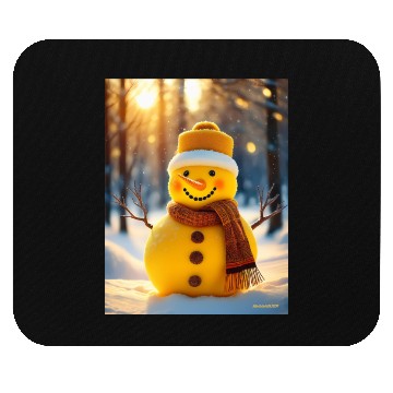Discover Yellow Snowman Mouse Pads