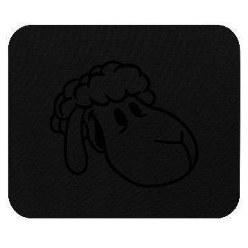 Discover Sheep Face Head Cute Sweet Little Lamb Cool Comic Mouse Pads