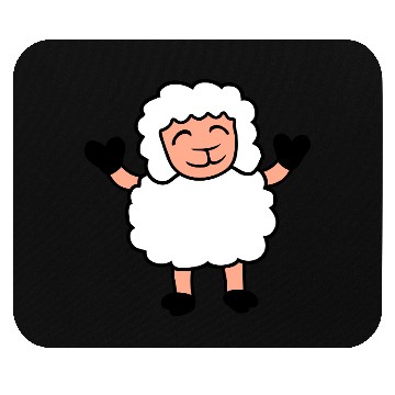 Discover Sheep Baby Standing Cute Cute Lamb Child Happy Fun Mouse Pads
