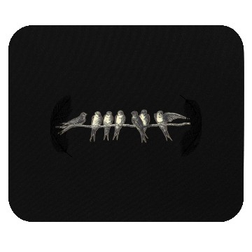 Discover Bird Mouse Pads.Watercolor Bird Branches.Cute Bird LOVE