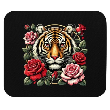 Discover Tiger and Roses Mouse Pads